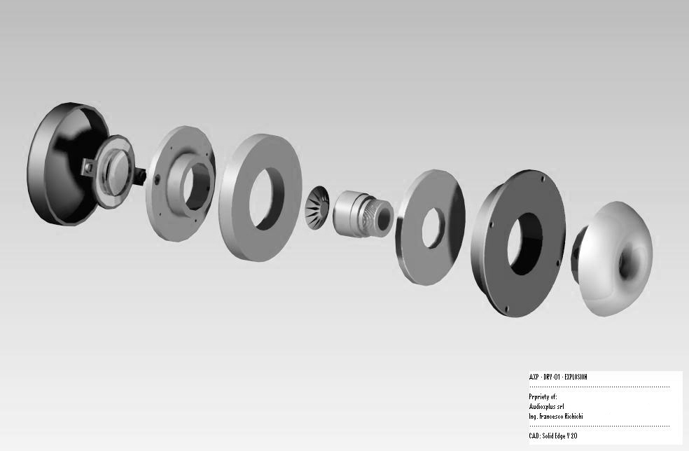 Exploded view of a speaker design